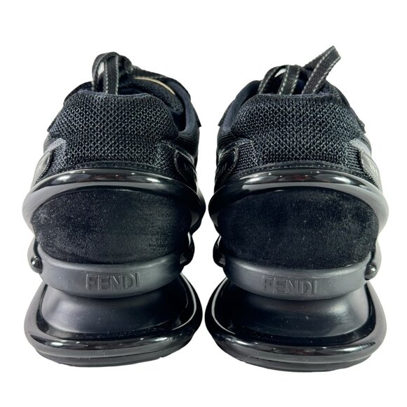 FENDI Sneakers Black & Silver First 1 Tech and Leather Women's Made in Italy 9US - Picture 8 of 11